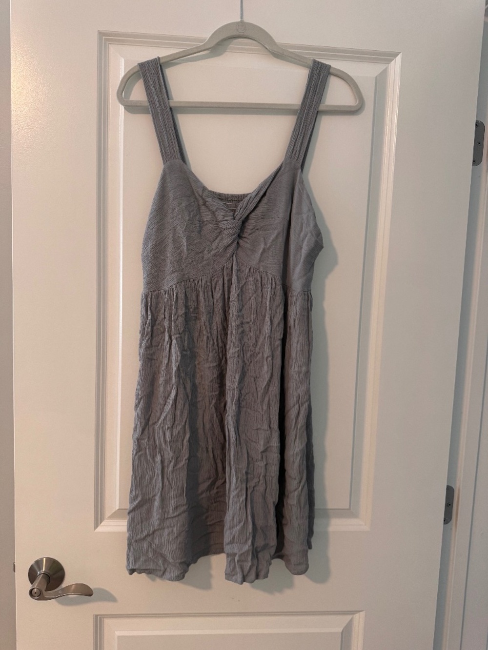 Cupshe Grey Sweetheart Twist Mini Dress